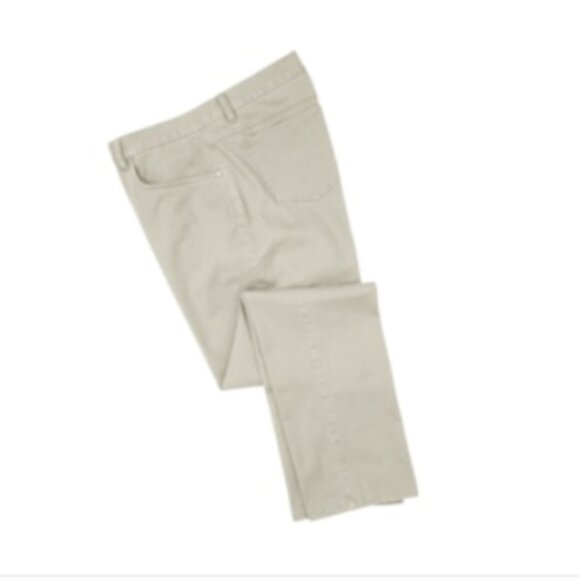 NWT FootJoy FootJoy Men's Sueded Cotton Twill 5-Pocket Pants Stone Size W38-L34. - Picture 2 of 5